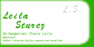 leila sturcz business card